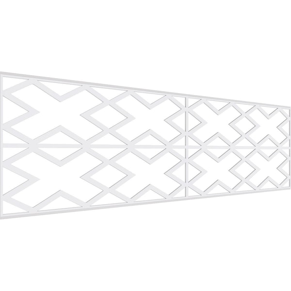Ekena Millwork Set of Four Panels for 94 1/2"W x 28 1/4"H Fowler Fretwork Wainscot Wall Paneling WPKP14X01X47FLR - main